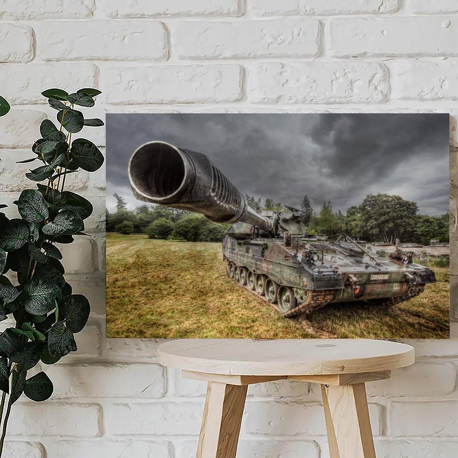 Military Tank Poster Panzerhaubitze 2000 PZH-2000 Poster Decorative Painting Canvas Wall Art Picture Print Modern Family Bedroom Decor
