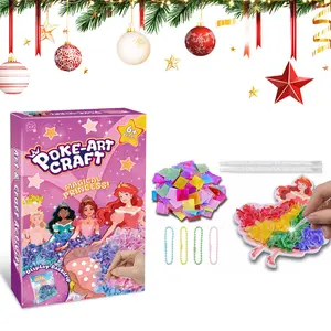 DIY kit Princess theme,8 Princess-themed templates, Art & Craft Activity Embroidered set  Birthday Presents, Toys for Kids for Girls Handicraft Activities  Embroidery Design Set