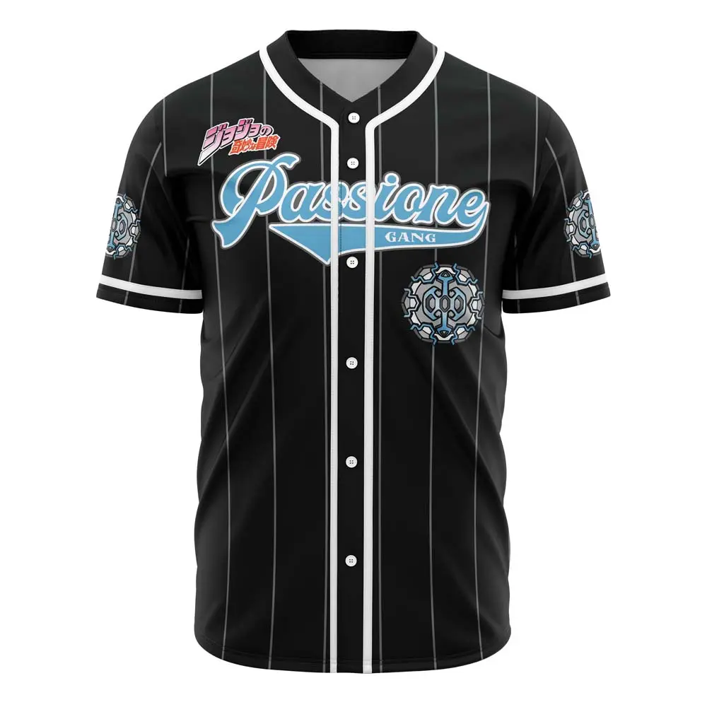 Men's Professional Jojo’s Bizarre Adventure Passione Gang Baseball Jersey - Sports & Outdoor Professional Sports Clothing Top