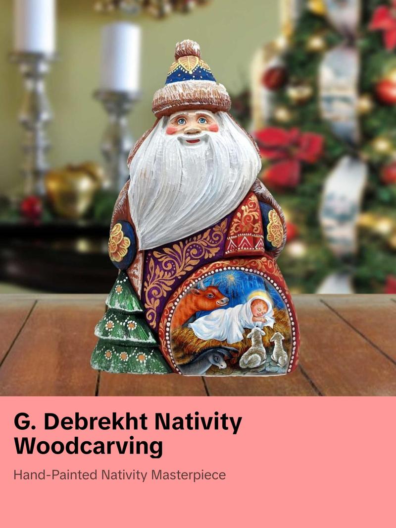 The Savior Dreams Hand-Painted WOODCARVED Masterpiece by G. DeBrekht - Nativity Holiday Decor - 8206011