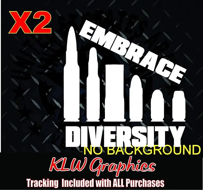 Embrace Diversity Vinyl Decal Sticker Coexist Window Car Truck 2nd Amendment USA Funny