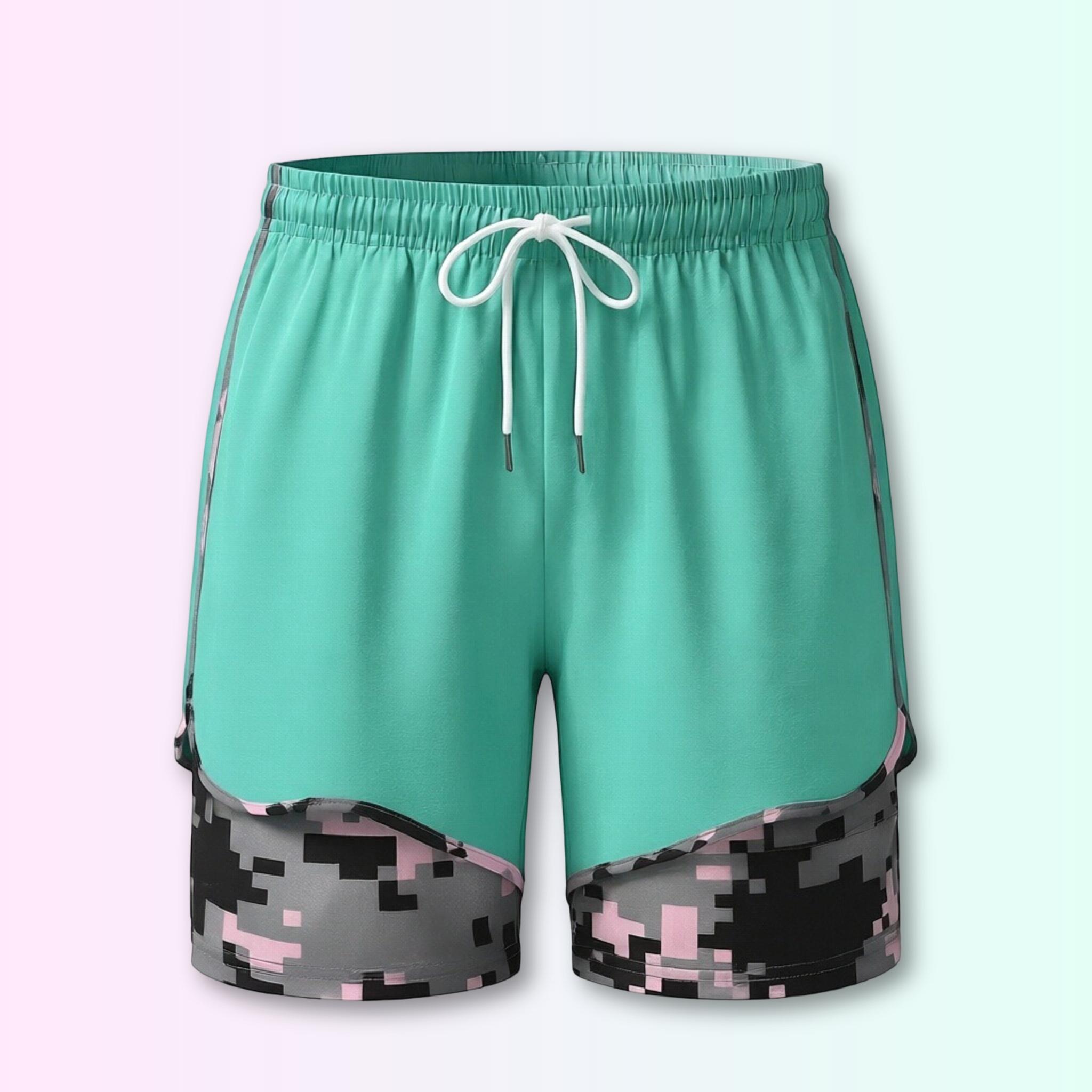 Women's 3-Pack Anti-Exposure Layered Elastic Gym Shorts - Quick-Dry Polyester Camo Athleisure Bottoms, Women's Gym Wear for Running, Fitness Women's 3-Pack Anti-Exposure Layered Elastic Gym Shorts - Quick-Dry Polyester Camo Athleisure Bottoms, Women's Gym Wear for Running, Fitness