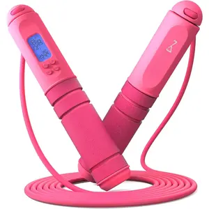 Digital Jump Rope with  Counter & Timer - Adjustable Speed Skipping Rope for Fitness, , Boxing, MMA - -Free Ball Bearings & Anti-Slip Handles for Men, Women, .(Check 2026  Evolution for 3s Rope Swap)
