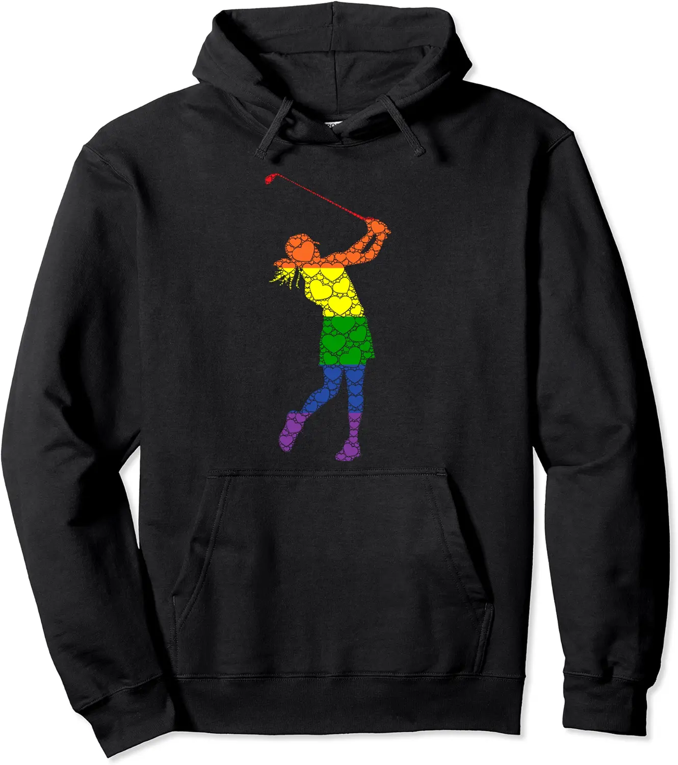 LGBTQ Gay Pride Rainbow Flag Love Hearts - Golf Swing Pullover Hoodie - Williamze Shop 46B0B3F916PK