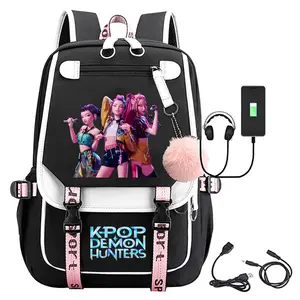 2026 kpop witch hunting group movie peripheral printed backpack school bag daypack chest bag
