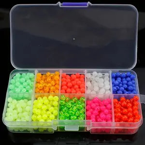 1000pcs Luminous Fishing Space Beans with Box - Glow-in-the-Dark Round Float Balls