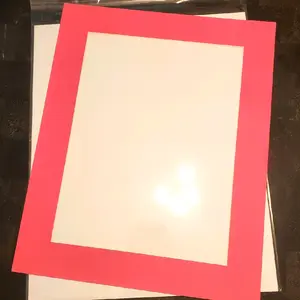 Hot Pink 16×20 Picture Mat for Framing with White Core. Comes with Backing Board & Plastic Sleeve. Use for Framing 12×16 Caricatures, Photos, or Artwork.