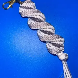 White and Silver Glitter Bag Purse Charm Keychain