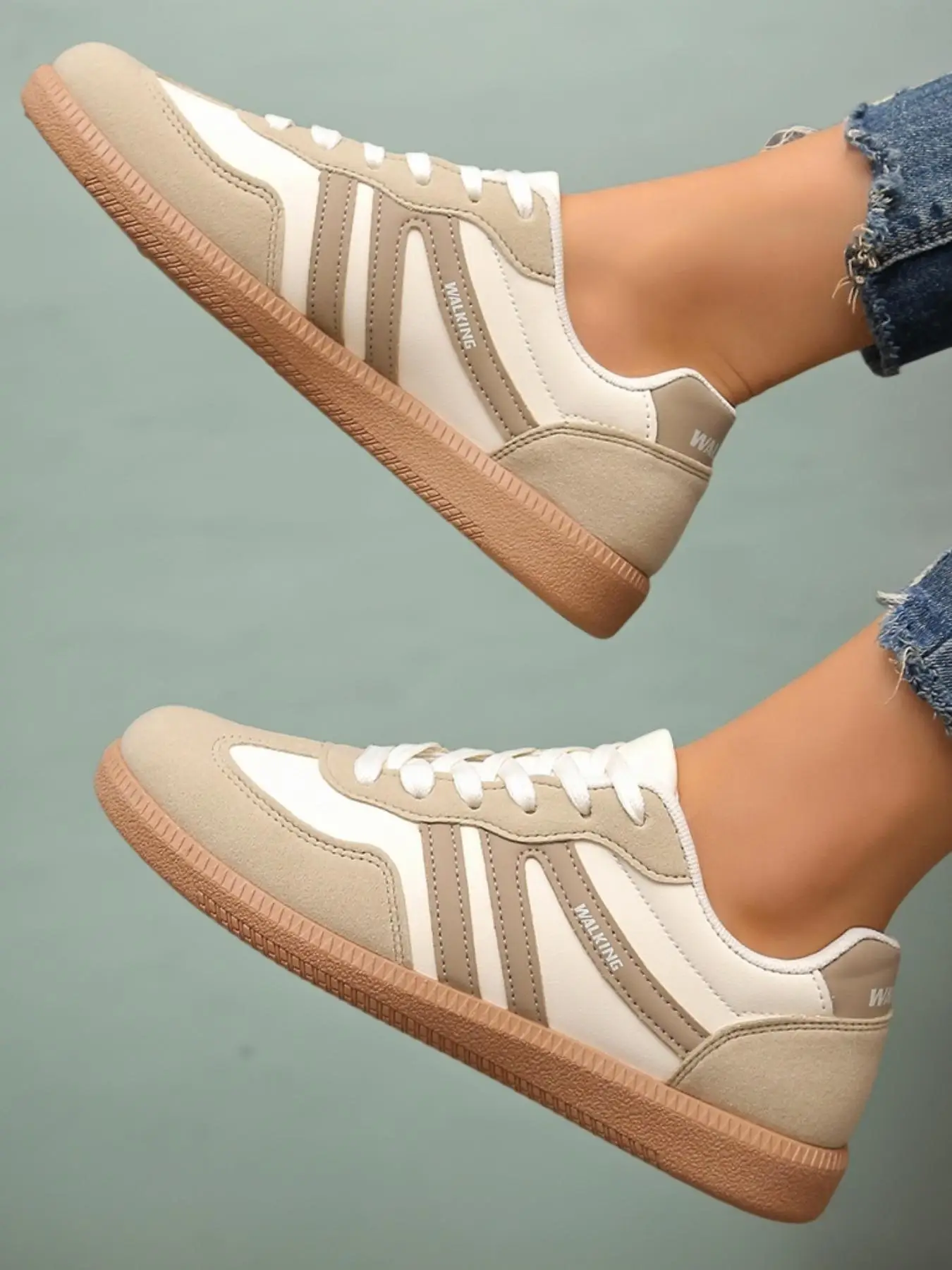 Women's Fashionable Colorblock Lace Up Platform Sneakers, Walking Shoes for Summer, All-match Basic Shoes for Daily Wear, Casual Footwear