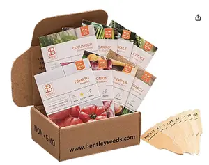Bentley Seed Garden Variety Pack - Non-GMO Heirloom Vegetables - 8 Assorted Plant Seeds for Growing Fresh Produce