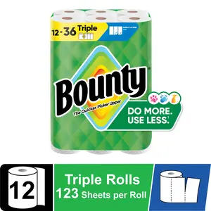Paper Towels Select-A-Size White, 12 Triple Rolls, 123 Sheets per Roll