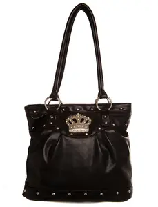 Crown Emblem Y2K Medium Sized Shoulder Tote by Ampere Creations