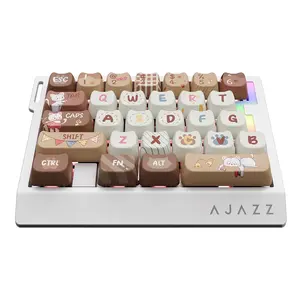 AJAZZ AK029 Professional Esports Gaming Keyboard Meow Meow Switch Magnetic Reaction Wired Split 29 Keys Save Space 0.01mm Speed Response HIFI Level Support Multiple Systems Suitable for FPS Games