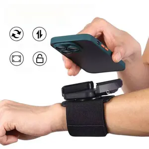 New 3-In-1 Arm Wrist Phone Holder, Outdoor Running Sports Arm Bag Live Navigation Universal Wristband Stand, Adjustable Comfortable Design