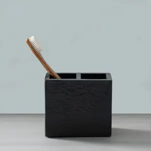 Charcoal Slate Resin Bath Accessories, Toothbrush Holder