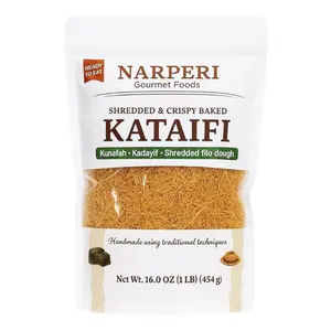 Narperi Gourmet Kataifi, Shredded Crispy Filo Dough, 1 lb, Vegan, Ready-to-Eat