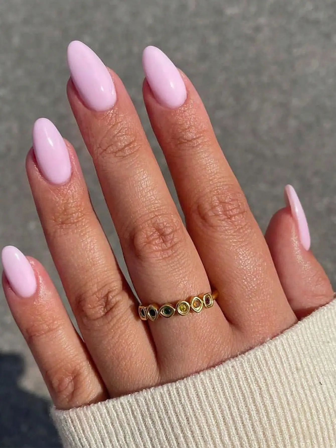 Change Your Nails - 24pcs Pink Gloss Press On Nails, Mid-Length Almond Nails Covering Entire Nail, Nail Supplies for Daily Wear by Women and Girls