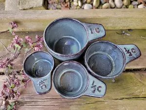 Measuring Cups, Ceramic Measuring Cups, Stacking Cups, Pottery Measuring Cups, Ready to Ship