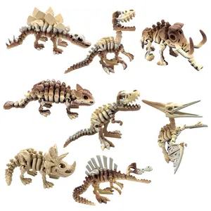 Dinosaur Skeleton Figures 3D Printed Articulating Fidget Toys United States PLA Plastic Toys for Kids