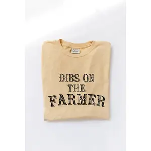DIBS ON THE FARMER Mineral Washed Graphic Top