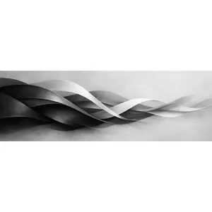 Shadow Current – Panoramic Edition Elegant Monochrome Wall Art Print decor minimalist gift
