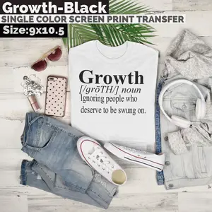 Growth Screen Print Transfer Black