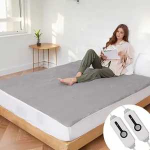 Heated Blanket Heated Mattress Pad Twin Queen Sizes Featuring Warm And Soft Coral Fleece Fabric, 4 Heat Settings, Fast Heating, 10 Hour Auto-Shutoff, Machine Washable, Warm for Winter, Ideal Gift Choice