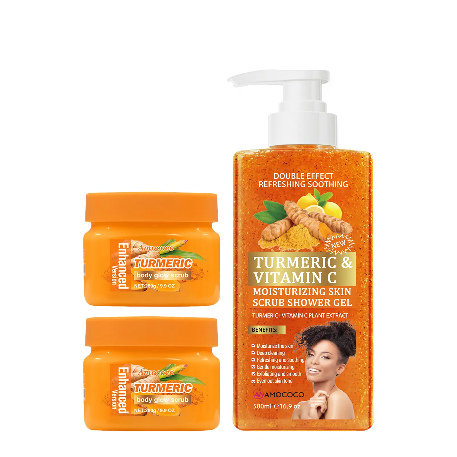 Turmeric Scrub *2 + Turmeric Body Shower 500ml