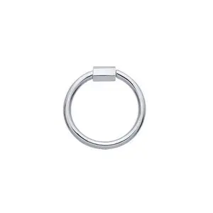 Sterling Silver 17mm Round Carabiner Clasp