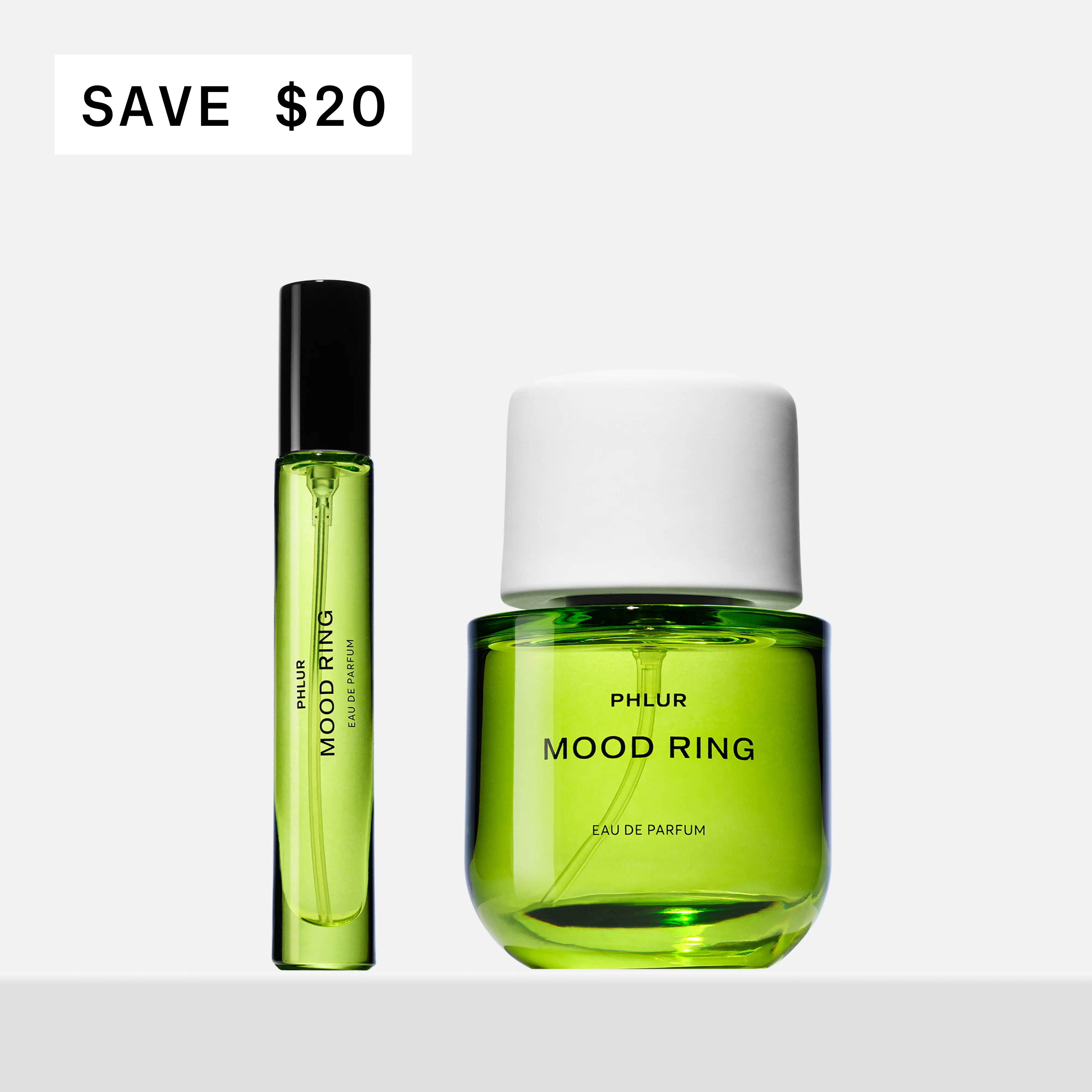 PHLUR Mood Ring Eau de Parfum Duet - Full + Travel Size Perfume Set with Fruit Gummies, Dragon Fruit & Orange Flower (50mL + 9.5mL) PHLUR Mood Ring Eau de Parfum Duet - Full + Travel Size Perfume Set with Fruit Gummies, Dragon Fruit & Orange Flower (50mL + 9.5mL)