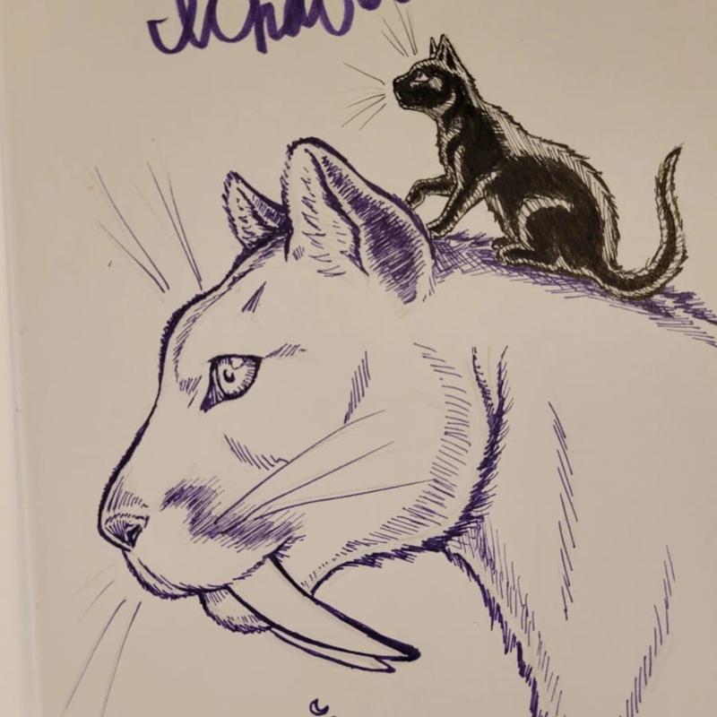 Violet Bast Sketch - Custom Illustration Made to Order Artistic Decor Poster Artwork