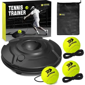 Tennis Trainer Set Tennis Practice Rebounder with String Solo Tennis Trainer Practice Equipment Several Replacement Rebound Balls Portable Tennis Practice