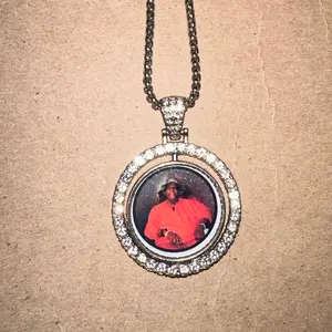 Double-Sided Memorial Necklace Female Male Anniversary Birthday Engagement Engagement
