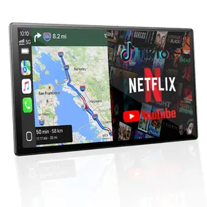 9" Wireless CarPlay Touch Screen for Old Cars | Preinstalled Netflix, YouTube & TikTok, Comes with 1080P Rear View Camera, No Wiring Mods, Fits All 12-24V Vehicles