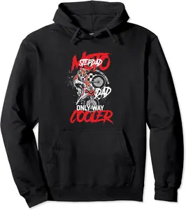 Moto Stepdad Like Regular Dad Only Way Cooler | Stepfather Pullover Hoodie - Nafeesaami Shop 72B0CLJQ94VB