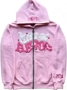 Y2K Retro Star And Letter Printed Full zipper Hoodies，Spring Autumn Harajuku Women And Men Fashion Hip Hop Long Sleeve Hooded ，Avant-Garde - Street Casual Spring/Fall Loose Zipper Pocket Patched，Autumn and Winter Gothic Coat preppy style Tops Jackets