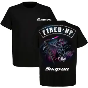 Snap-On Fired Up T-Shirt, Bold Mechanic Racing Graphic Design, Gift for Car Enthusiasts and Tool Lovers