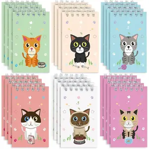 Mini Notebooks Bulk, 24 Pack Cute  Small Spiral Notepads Pocket Memo Pads for Classroom Prizes, Office Supplies ()