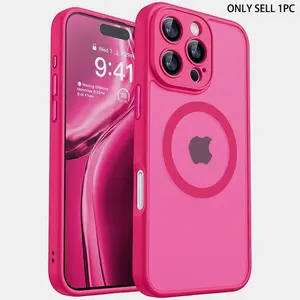 Matte Transparent Phone Case Cover for iPhone 17, 17 Air, 16, 15, 14, 13, 12 and 11 Pro Max or Plus and 16e, Compatible with MagSafe Wireless Charging, Phone Accessories