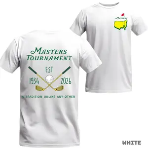 2026 Masters Tournament Est 1934 Golf T Shirt, Trendy Vintage Golf T Shirt Masters Tournament Graphic Tee for Men Women Golf Lovers Gift Idea Sports Fans Tournament Season Casual Outfit Classic Style Relaxed Fit Comfortable Confident Proud Vibe