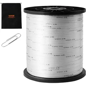 VEVOR Polyester Pull Tape, 5/8x 318' Mule Tape Flat Rope, 2200 lbf Tensile Capacity, Printed Webbing Cable Pulling Tape for Packaging, Gardening, Commercial Electrical, Conduit Work, WhiteVEVOR Super Brand Day