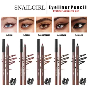 24HR Waterproof Eyeliner Pencil, Smooth Creamy Matte Gel Formula, Easy Blending For Lid & Waterline, Long-Lasting Smudge-Proof Wear, Suitable For Sensitive Eyes, Great For Party And Festival Makeup
