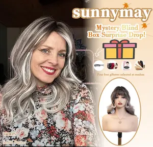 sunnymay 16 Inches Mid-Length Layered Women Fashion Synthetic Wig WREN SoHo Butter Blonde Highlight Synthetic Lace Wig glueless wigs deep wave wigs headband wigs chocolate brown wig wigs for women