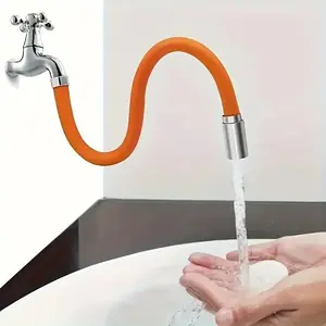 1pc Faucet Extension Hose for Home Use, Durable Splash-Proof Connector, Flexible Multi-Angle Water Pipe for Kitchen & Bathroom