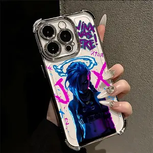 Hot Game Character JINX Phone Case Suitable for iPhone 17 16e 16 15 14 13 12 11 Mini Pro Max Air X XR XSMAX 8 7 Plus Anti Fall Transparent Soft Back Cover