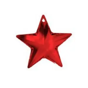 Ruby Red Star Crystal Prism