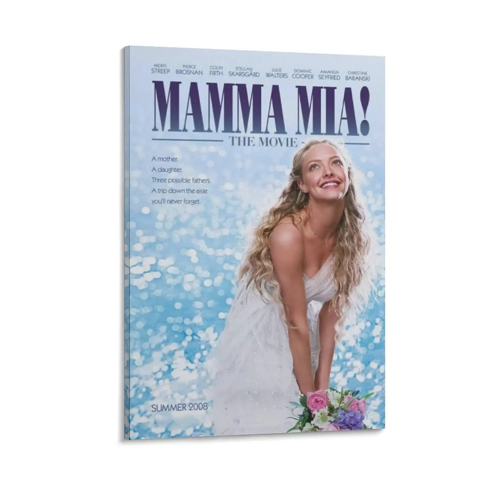 Mamma Mia! 2008 Movie Poster Poster Canvas Poster Bedroom Decor Sports Landscape Office Room Decor Gift Frames Wall Ornaments Artistic
