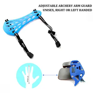 Archery Arm Guard Set - Unisex Right or Left Handed Finger Tab Arm Guard with 17.2cm Length for Practice
