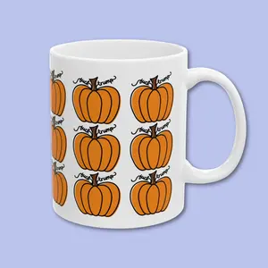 Subtle F*ck Trump Autumn Pumpkin Ceramic Mug, Fall Coffee Cup, Halloween Drinkware, Thanksgiving Gift, Seasonal Kitchen Decor, Liberal Gift