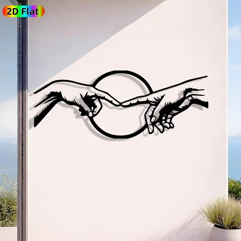 1pc Avant - Garde Hand and Hand Metal Wall Art, Avant - Garde Hand and Hand Statue Mural, Iron Craft, Perfect for Gallery, Studio, Office Wall Decor, Intricate Craftsmanship, Artistic Metalwork, New Year Decor, Ideal Gift for Trend Seekers